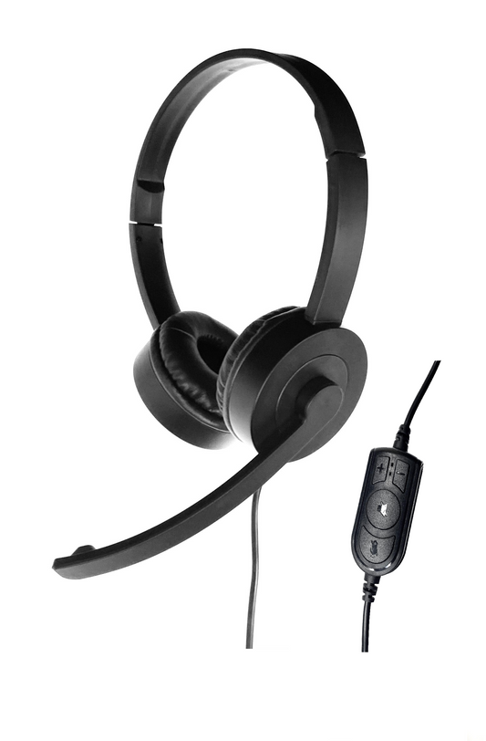 Wired USB Headset with Microphone, Mute & Volume Control-Black - ONLY $2.99 Each!!